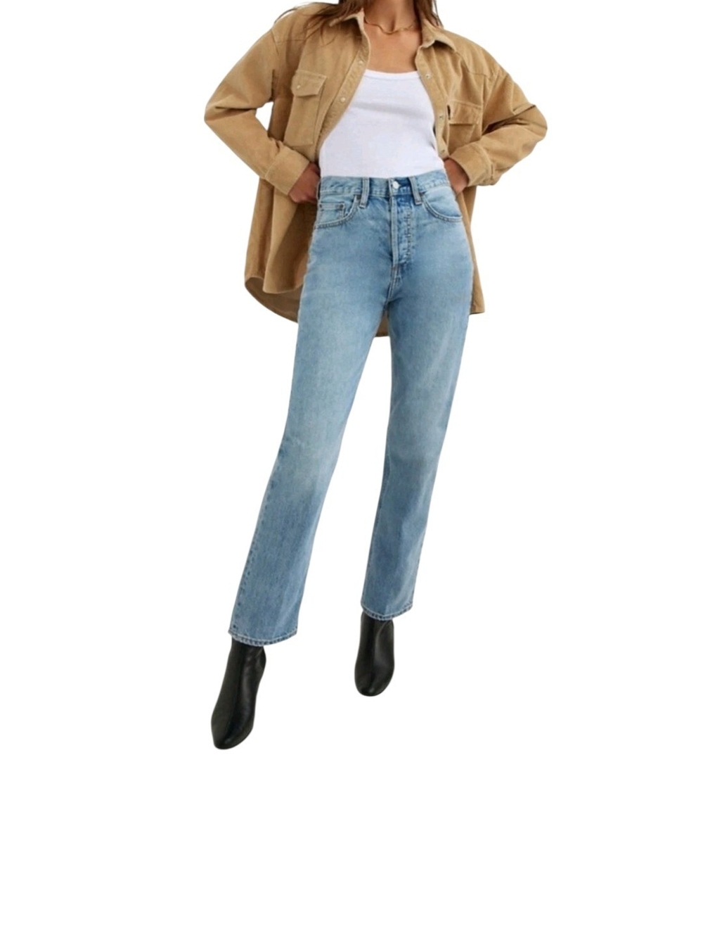 Denim Forum The Joni High Rise Loose 29L Blue Jeans Waist 28